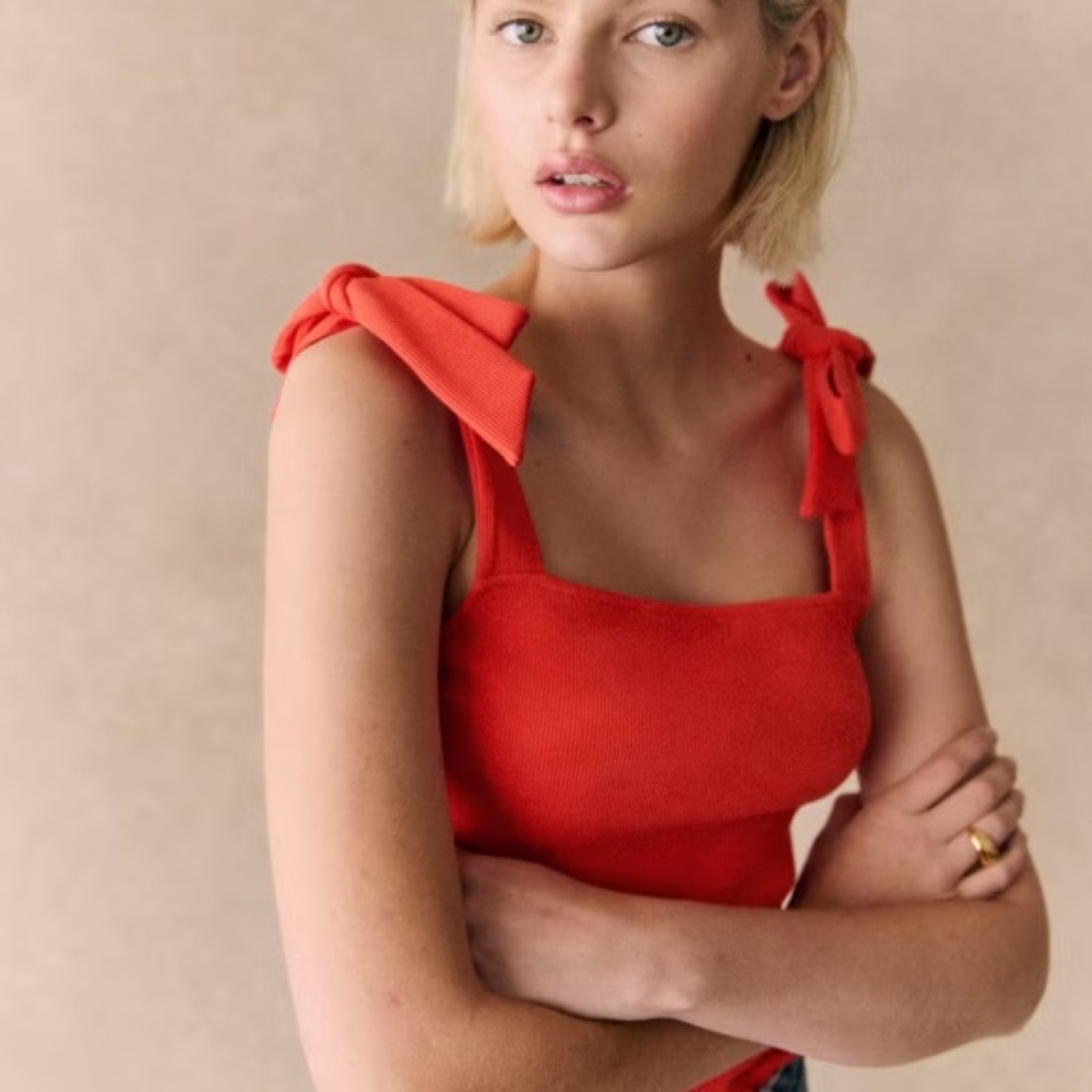 Sezane Aria Top S in Coral